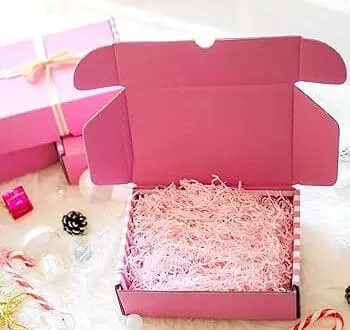 Gift Packaging with Shredded Paper Gift Box Filler from Huefiller