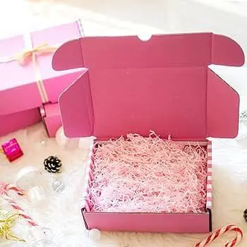 Gift Packaging with Shredded Paper Gift Box