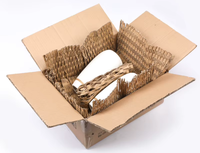 Fragile cushioning cardboard shreds